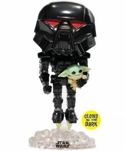 K-Dog & Fish Funko POP! Exclusives STAR WARS: THE MANDALORIAN - DARK TROOPER WITH GROGU (GLOW) EXCLUSIVE