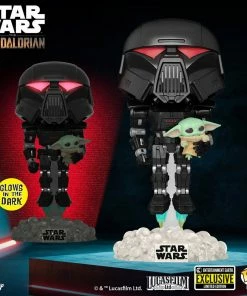 K-Dog & Fish Funko POP! Exclusives STAR WARS: THE MANDALORIAN - DARK TROOPER WITH GROGU (GLOW) EXCLUSIVE