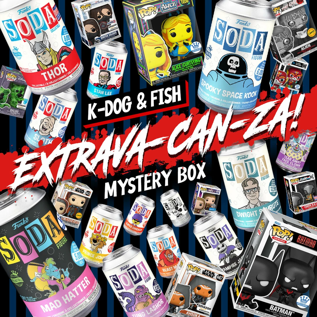 K-DOG & FISH - "EXTRAVA-CAN-ZA" - MYSTERY BOX (SOLD OUT) Mystery Boxes! 1 K-DOG & FISH - "EXTRAVA-CAN-ZA" - MYSTERY BOX (SOLD OUT) Mystery Boxes!
