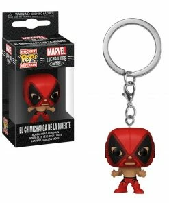 K-Dog & Fish POCKET POP KEYCHAIN - MARVEL LUCHA LIBRE EDITION: EL CHIMICHANGA DE LA MUERTE (DEADPOOL)