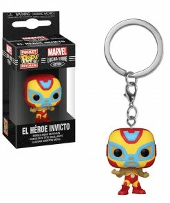 K-Dog & Fish POCKET POP KEYCHAIN - MARVEL LUCHA LIBRE EDITION: EL HEROE INVICTO (IRON MAN)
