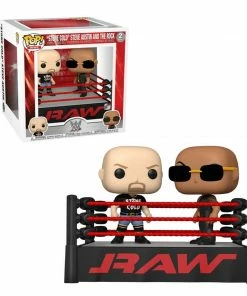 K-Dog & Fish WWE - THE ROCK VS STONE COLD STEVE AUSTIN (2-PACK WITH RING)